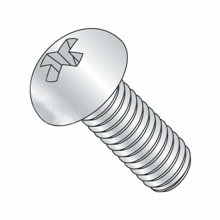 3/8-16 X 1-1/4 In Phillips Round Machine Screw, Zinc Plated Steel, 500 PK